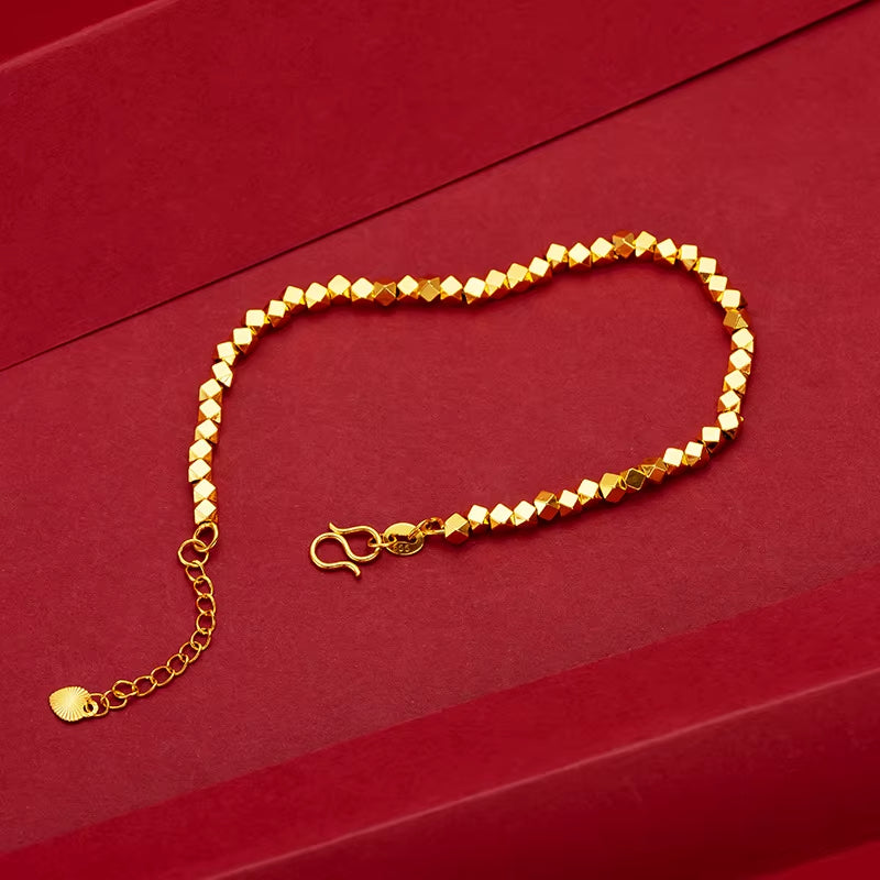 Pulsera Dorada Geométrica AURFU • Brillo Eterno chapado en oro 18K