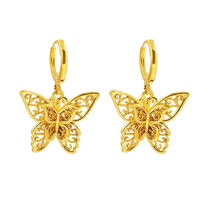 Pendientes Mariposa AURFU • Alas Doradas chapados en oro 18K