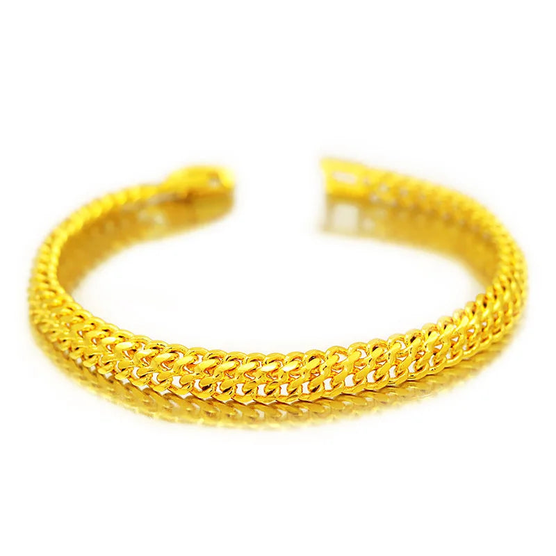 Pulsera Cadena Dorada AURFU • Clásico Eterno chapado en oro 18K