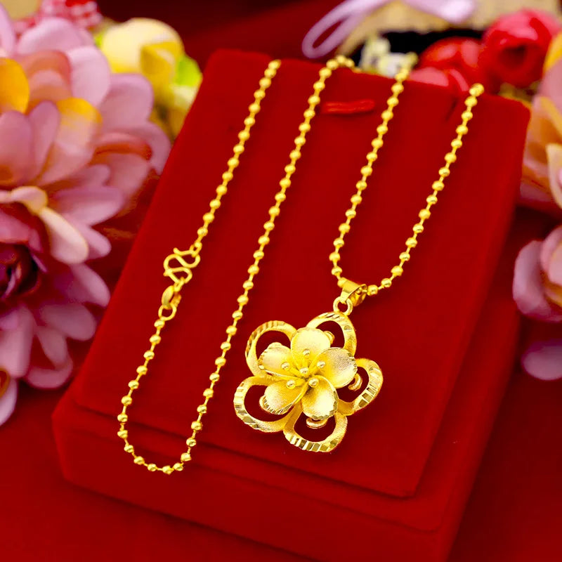 Collar Flor Dorada AURFU • Belleza Eterna chapado en oro 18K