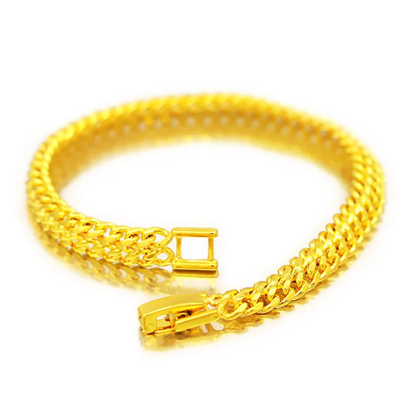 Pulsera Cadena Dorada AURFU • Clásico Eterno chapado en oro 18K