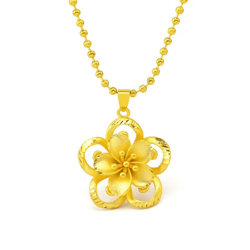 Collar Flor Dorada AURFU • Belleza Eterna chapado en oro 18K