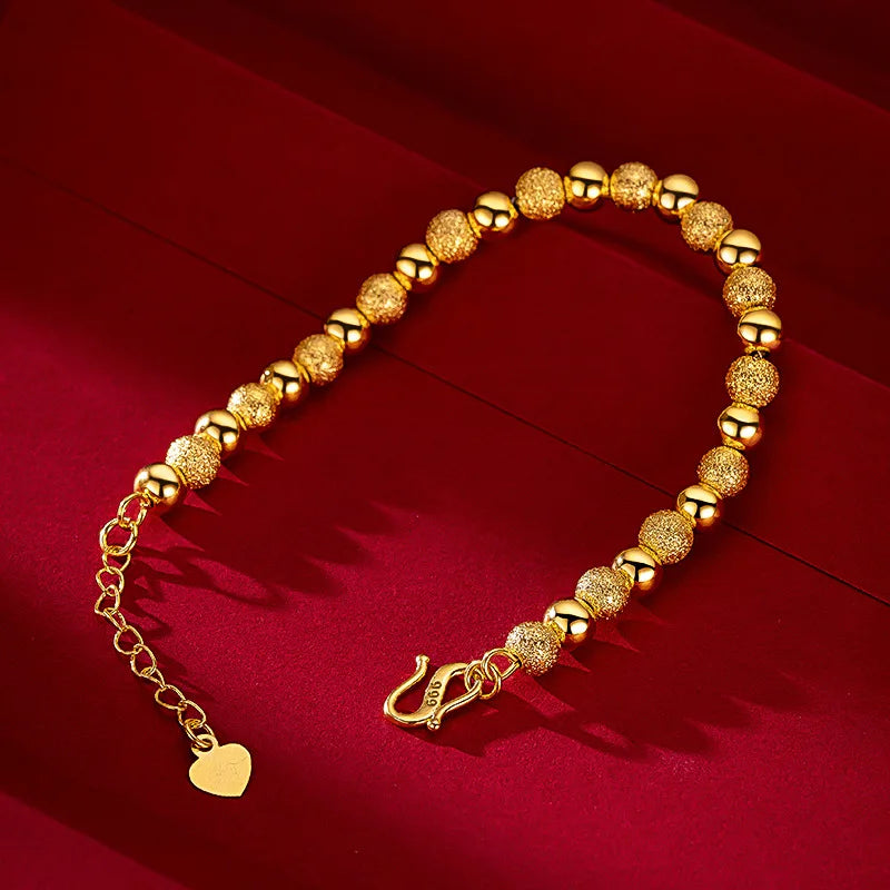 Pulsera Esferas Doradas AURFU • Esencia de Luz chapada en oro 18K