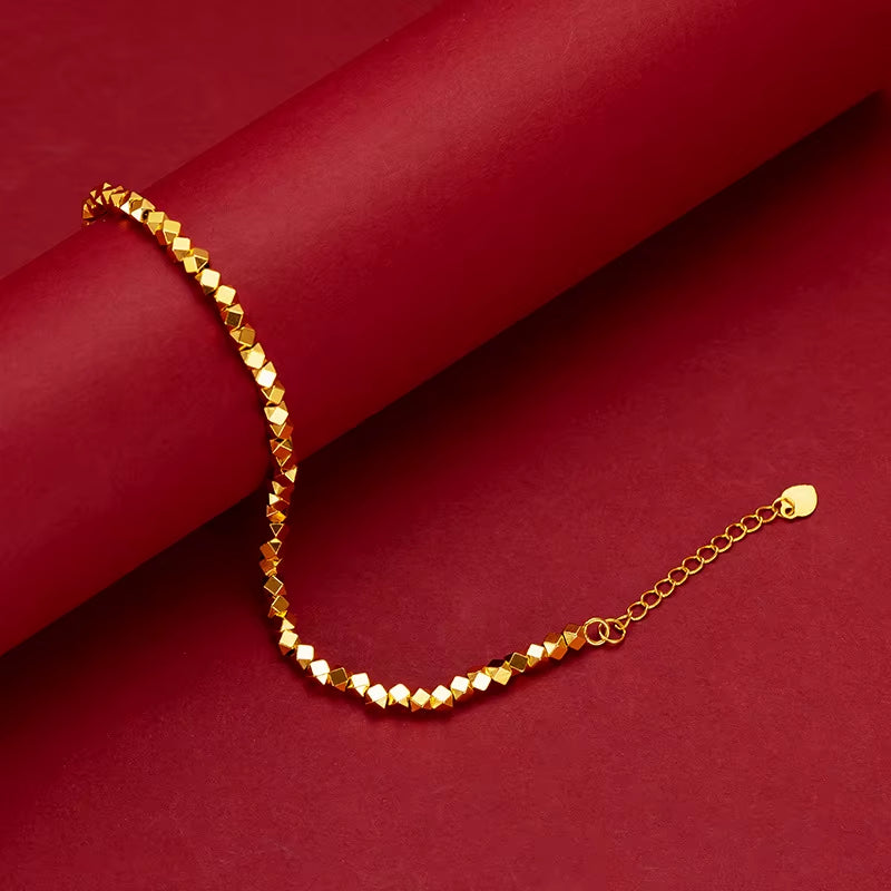 Pulsera Dorada Geométrica AURFU • Brillo Eterno chapado en oro 18K