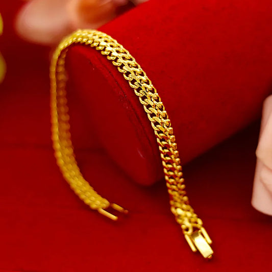 Pulsera Cadena Dorada AURFU • Clásico Eterno chapado en oro 18K