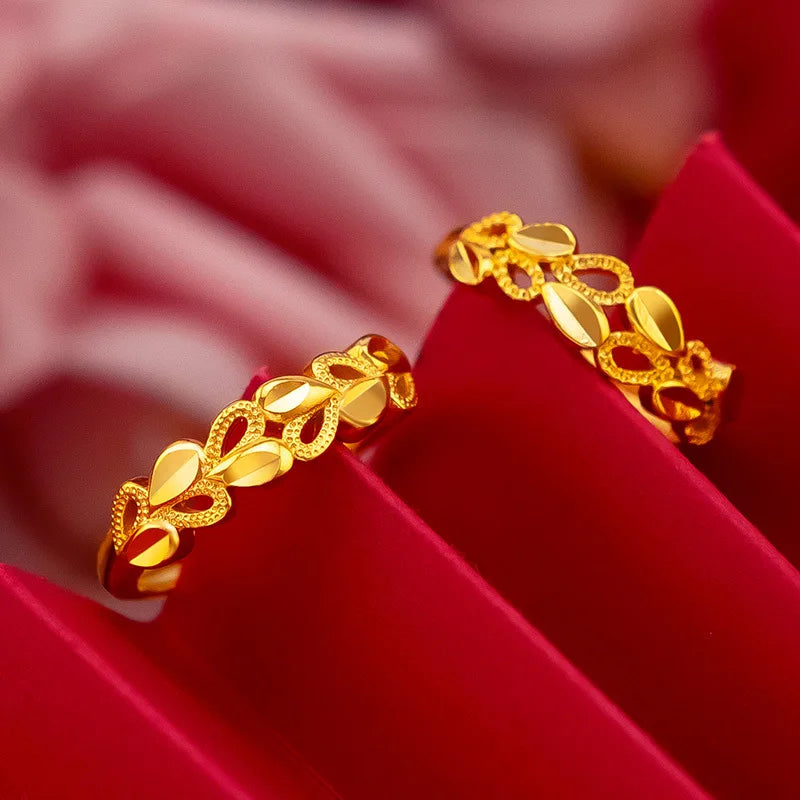 Anillo Corazones Dorados AURFU • Unión Eterna chapado en oro 18K