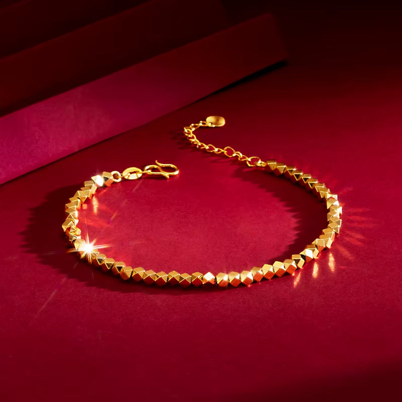 Pulsera Dorada Geométrica AURFU • Brillo Eterno chapado en oro 18K